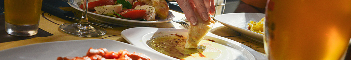 Eating Buffet Mediterranean Middle Eastern at Dimassi's Mediterranean Buffet restaurant in Austin, TX.